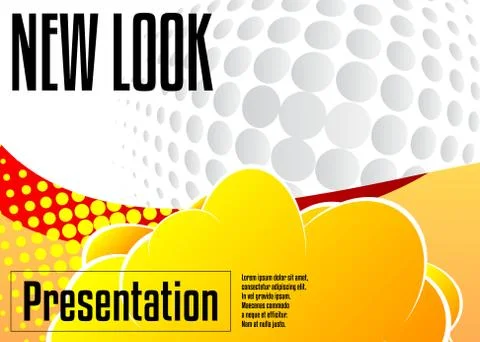 Comic book business presentation template. Vector graphic for company present Stock Illustration