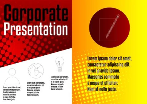 Comic book business presentation template. Vector graphic for company present 스톡 일러스트