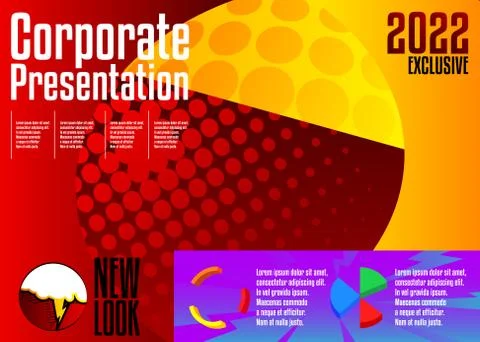 Comic book business presentation template. Vector graphic for company present Stockillustratie