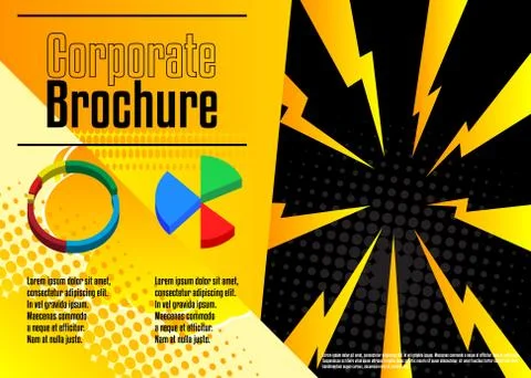 Comic book business presentation template. Vector graphic for company present Stockillustratie