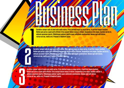 Comic book business presentation template. Vector graphic for company present Stock Illustration