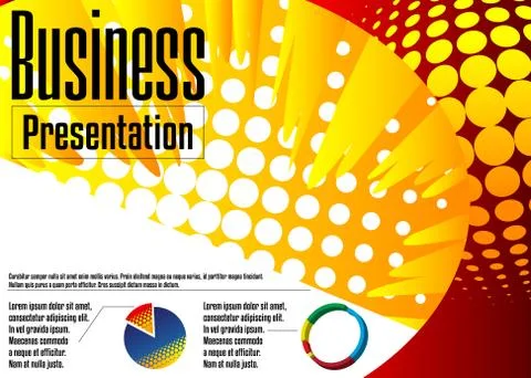 Comic book business presentation template. Vector graphic for company present Stock Illustration