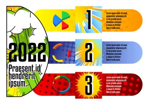 Comic book business presentation template. Vector graphic for company present 库存插图