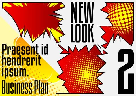 Comic book business presentation template. Vector graphic for company present Stockillustratie