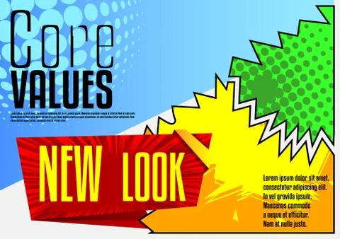 Comic book business presentation template. Vector graphic for company present Stockillustratie