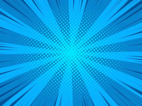 Comic book cartoon poster background blue Stock Illustration