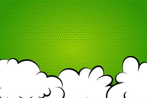 Comic book cartoon speech bubble for text Stock Illustration