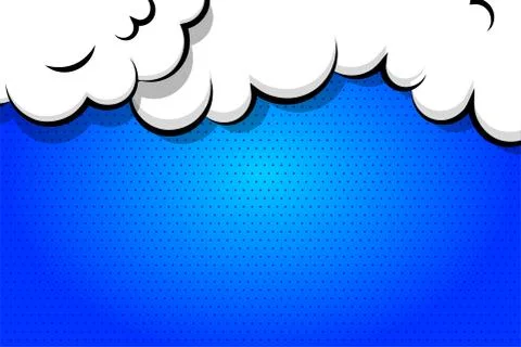 Comic book cartoon speech bubble for text Stock Illustration