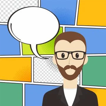 Comic book cartoon template 스톡 일러스트