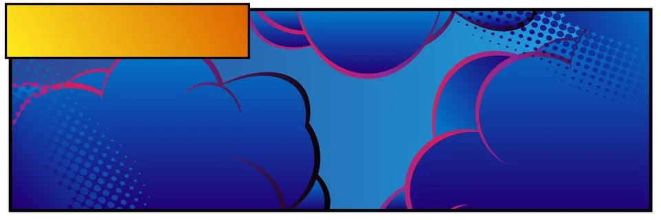 Comic book colored background for banner. Vector cartoon illustration. Comics Illustrazione stock