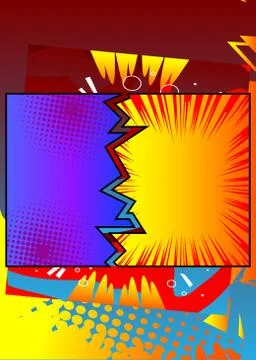 Comic book design background. Cartoon illustration. Vector comics elements fi Stockillustratie