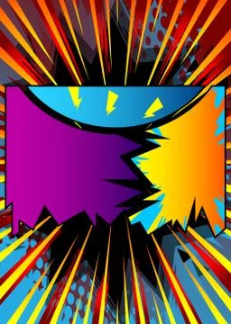 Comic book design background. Cartoon illustration. Vector comics elements fi Stockillustratie