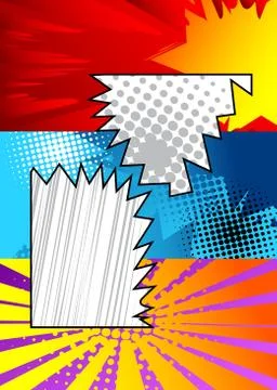 Comic book design background. Cartoon illustration. Vector comics elements fi Stock Illustration