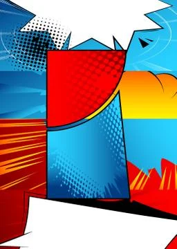 Comic book design background. Cartoon illustration. Vector comics elements fi Stock Illustration