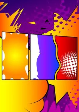 Comic book design background. Cartoon illustration. Vector comics elements fi Stockillustratie