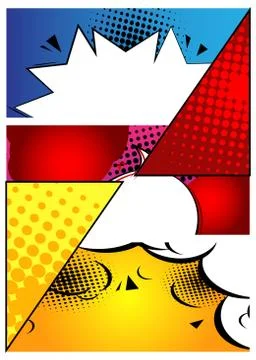 Comic book design background. Cartoon illustration. Vector comics elements fi Stockillustratie