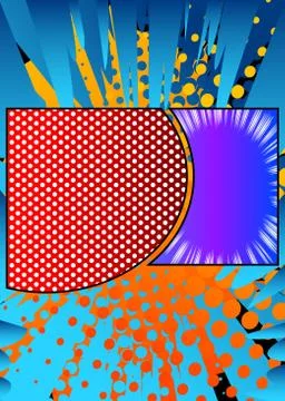 Comic book design background. Cartoon illustration. Vector comics elements fi Stockillustratie