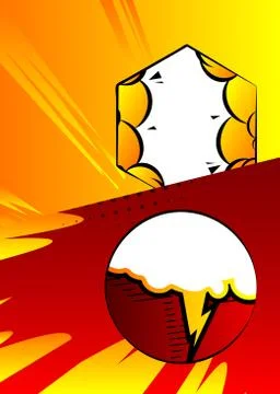 Comic book design colored versus background. Cartoon illustration of backdrop Stock Illustration