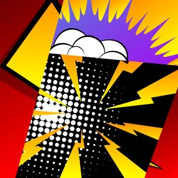 Comic book design colored versus background. Cartoon illustration of backdrop Stock Illustration