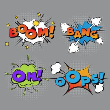 Comic Book  Design Element Vector Stock Illustration