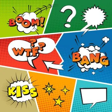 Comic Book  Design Element Vector Stock-Illustration