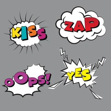 Comic Book  Design Element Vector Illustrazione stock