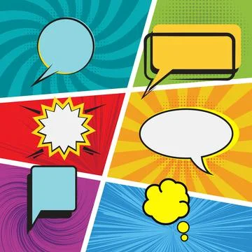 Comic Book  Design Element Vector Illustrazione stock