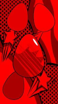 Comic Book Easter background with red eggs and background. Comics abstract .. Illustrazione stock