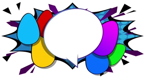 Comic book easter egg speech bubble video Stock Footage 268948408