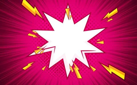 Comic book effects explosion design element. Illustrazione stock