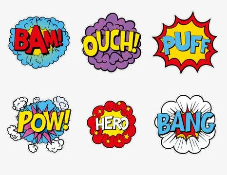 Comic book elements Illustrazione stock