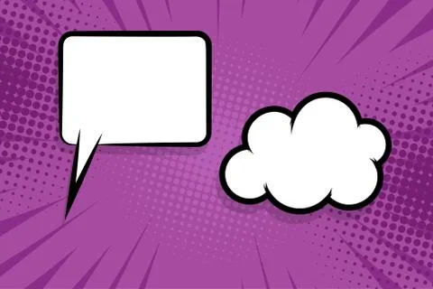 Comic book empty speech bubble pop art Stock Illustration