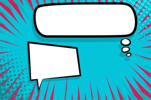 Comic book empty speech bubble vector pop art Stock Illustration