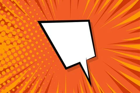 Comic book empty speech bubble vector pop art Stock Illustration