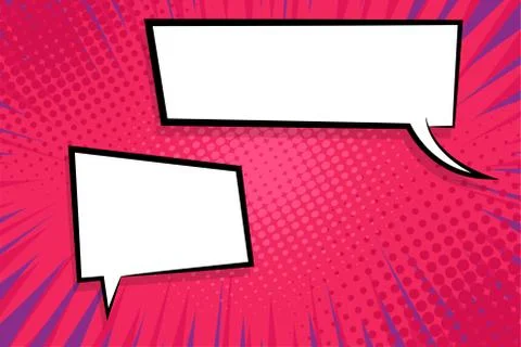 Comic book empty speech bubble pop art Stock Illustration