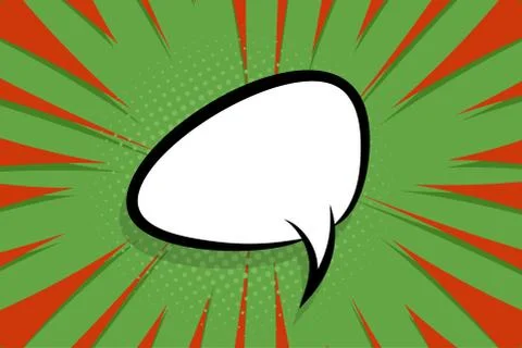 Comic book empty speech bubble pop art Stock Illustration