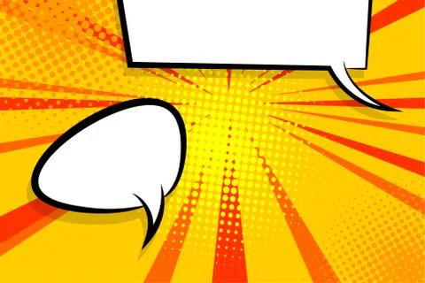 Comic book empty speech bubble pop art Illustrazione stock