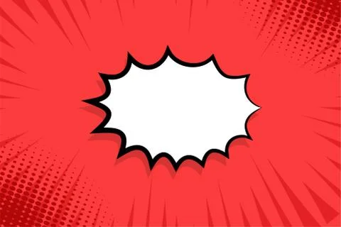 Comic book empty speech bubble pop art Stock Illustration