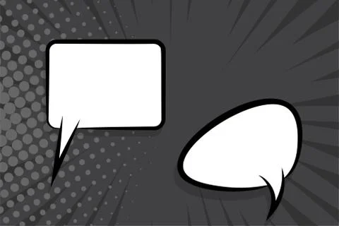 Comic book empty speech bubble pop art Stock Illustration
