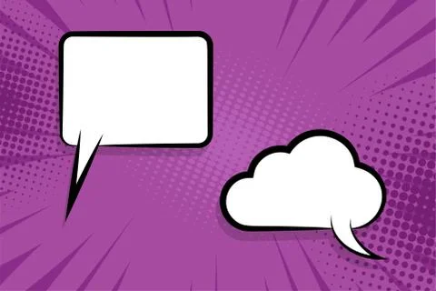 Comic book empty speech bubble pop art Stock Illustration
