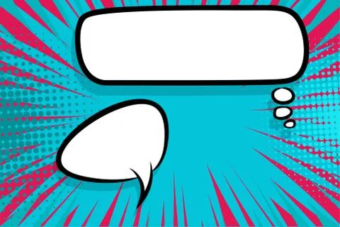 Comic book empty speech bubble pop art Illustrazione stock