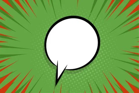 Comic book empty speech bubble pop art Stock Illustration