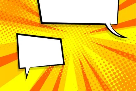 Comic book empty speech bubble pop art Stock Illustration