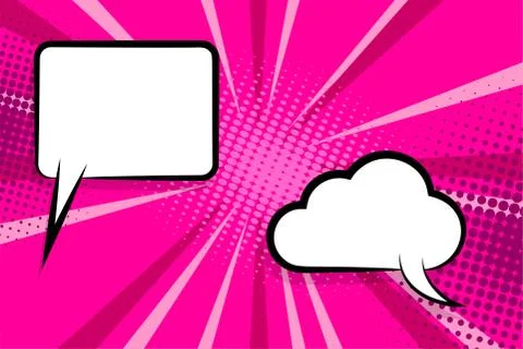 Comic book empty speech bubble pop art Stock Illustration