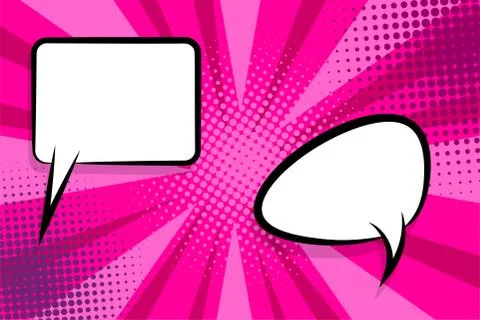 Comic book empty speech bubble pop art Stock Illustration
