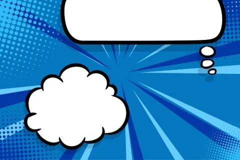 Comic book empty speech bubble pop art Illustrazione stock