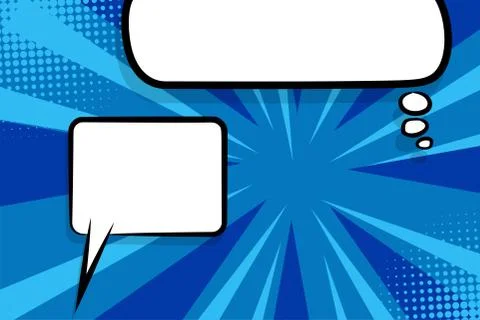Comic book empty speech bubble pop art Stock Illustration