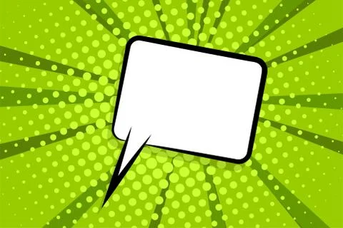 Comic book empty speech bubble pop art Stock Illustration