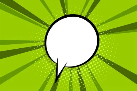 Comic book empty speech bubble pop art Stock Illustration