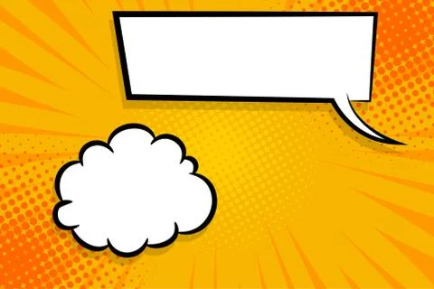 Comic book empty speech bubble pop art Stock Illustration
